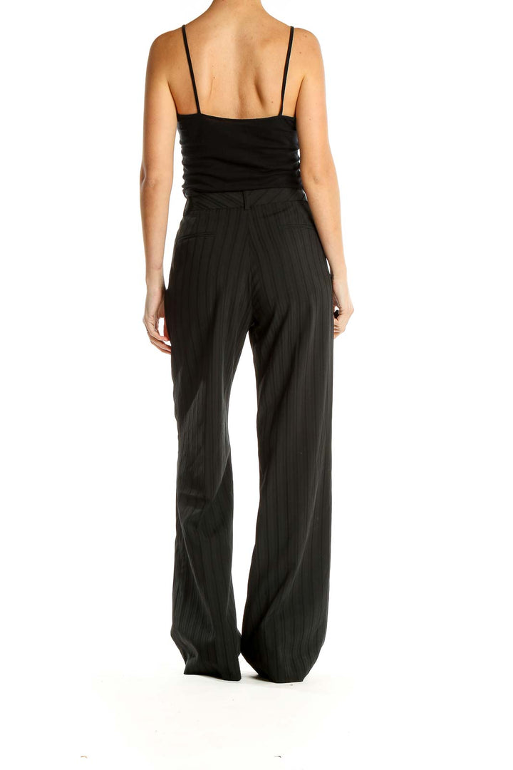 Black Pinstripe Classic Trousers