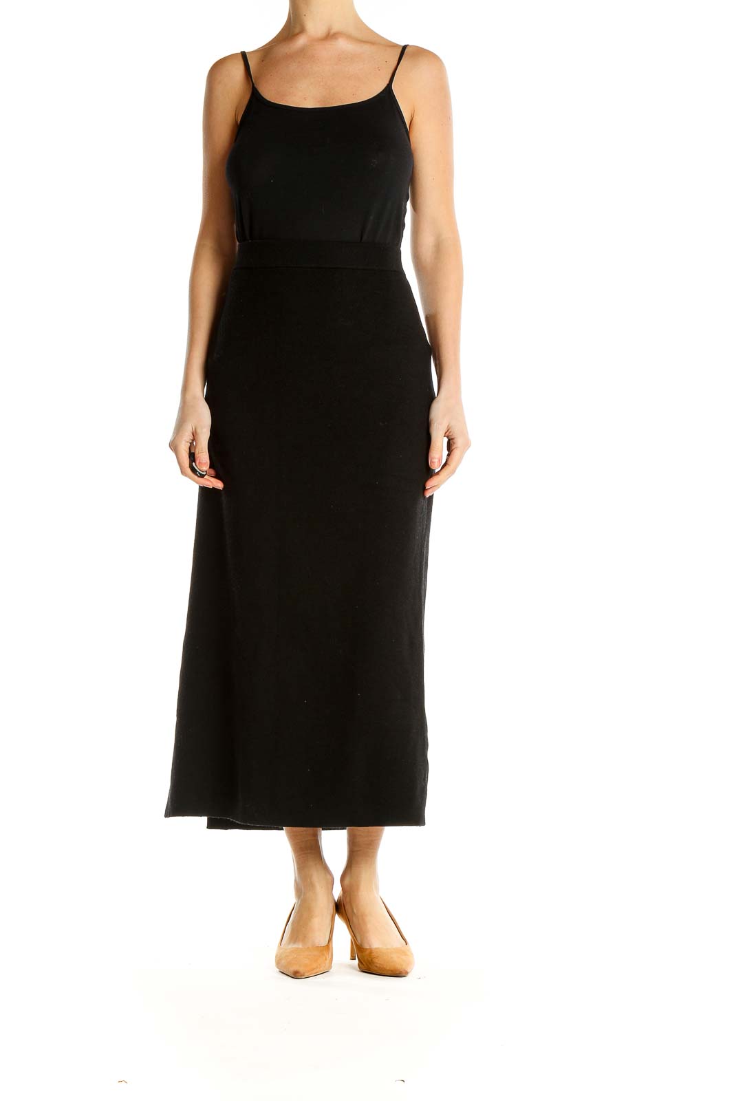 Black Classic Midi Skirt