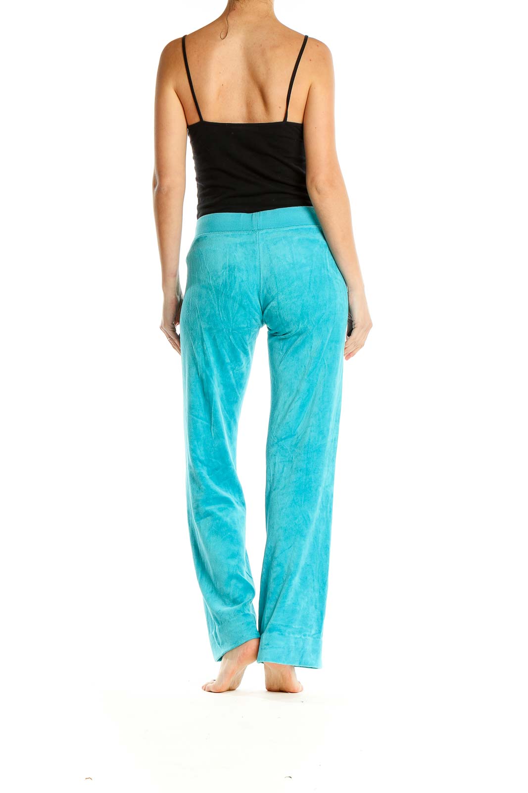 Blue Terrycloth Retro Sweatpants