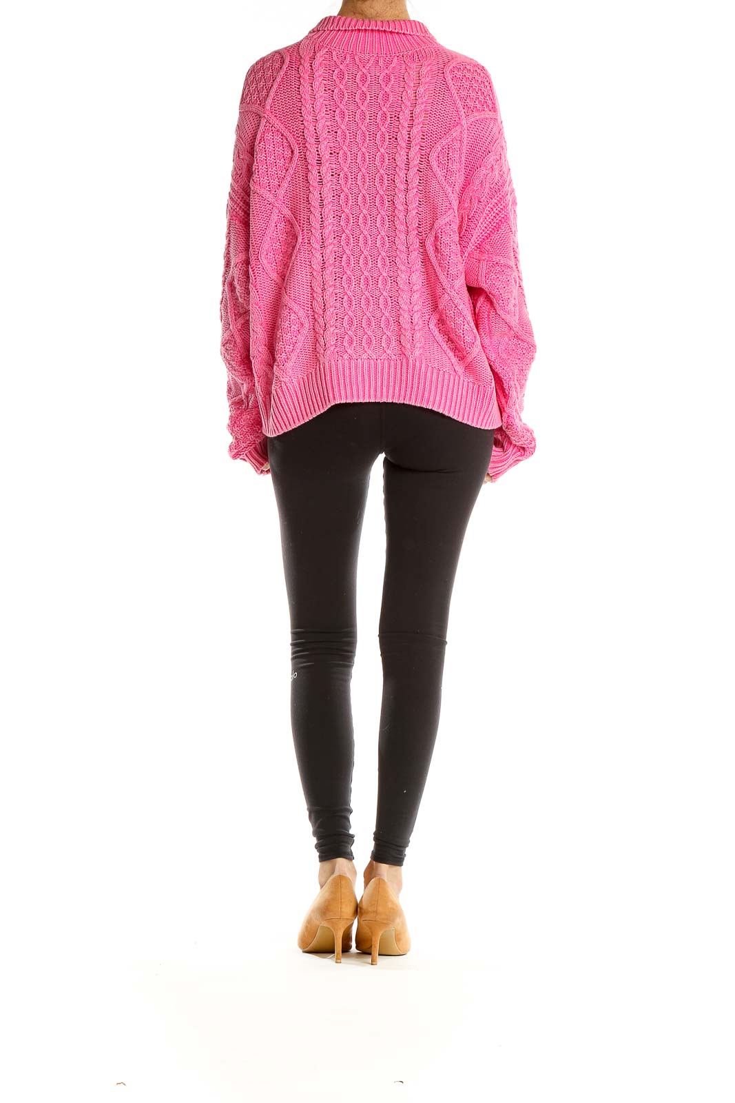 Pink Cableknit Sweater