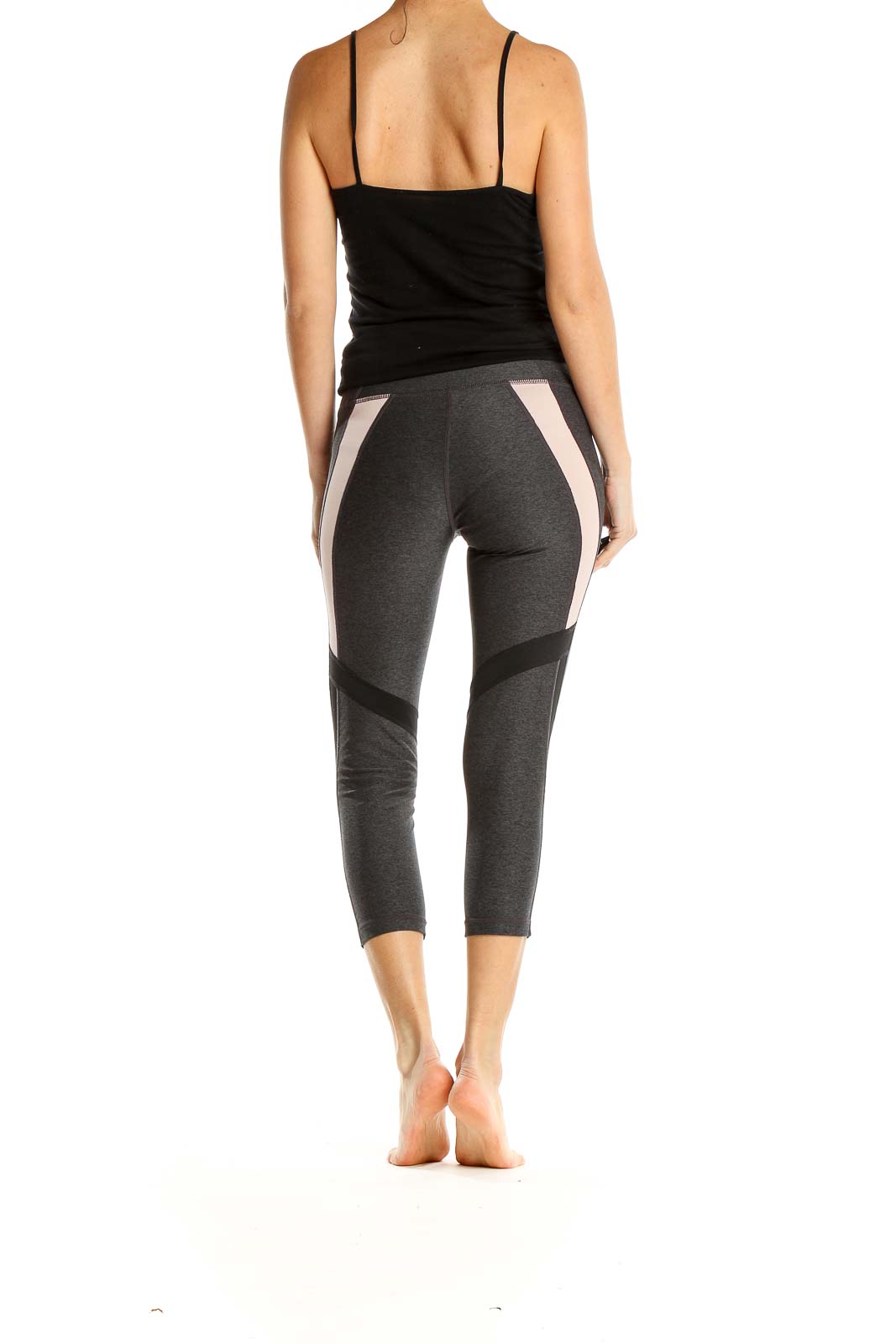 Gray Activewear Cropped Leggings