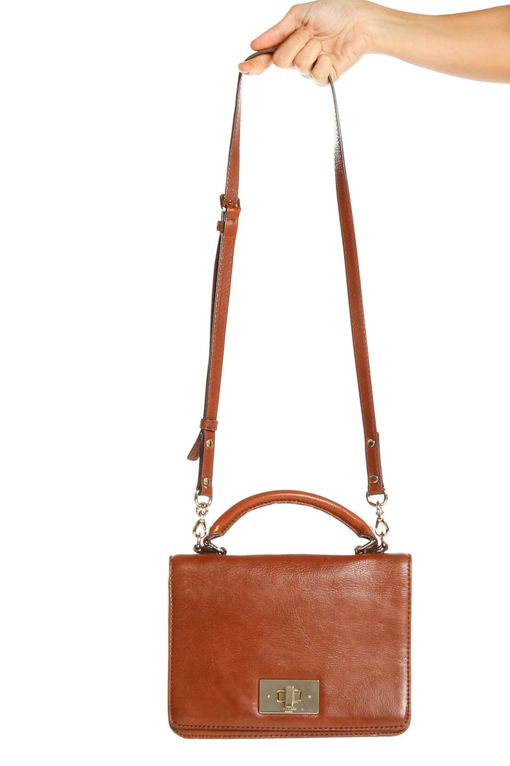 Brown Leather Vintage Crossbody Bag