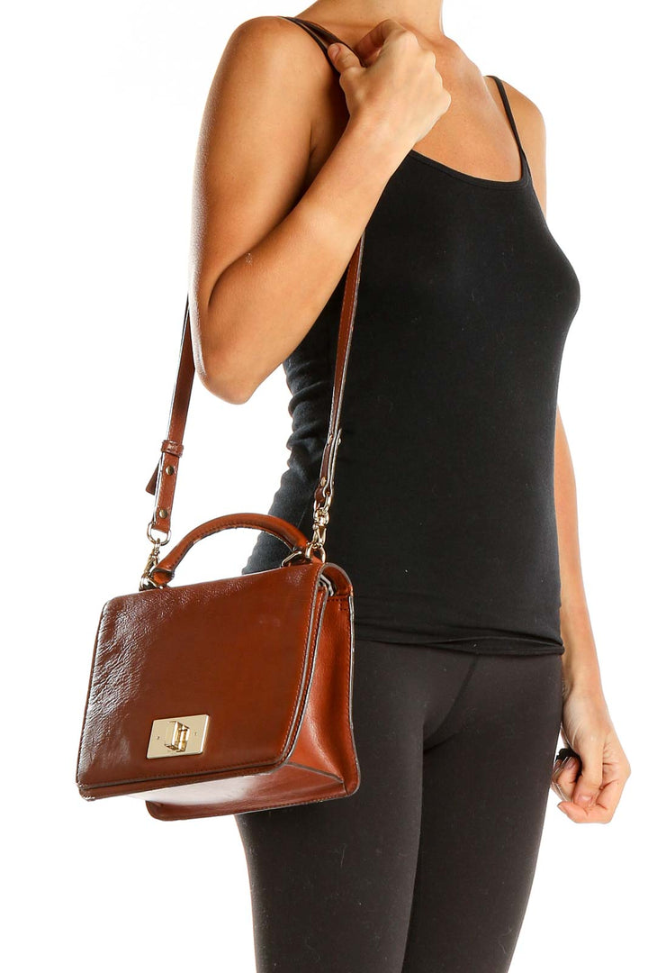 Brown Leather Vintage Crossbody Bag