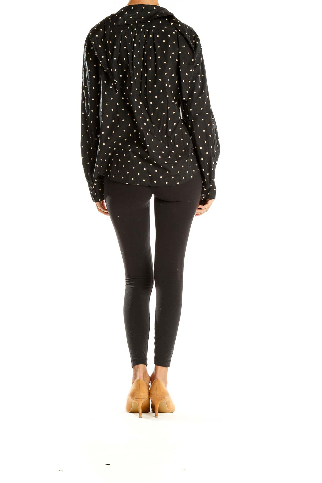 Black Polka Dot Classic Blouse