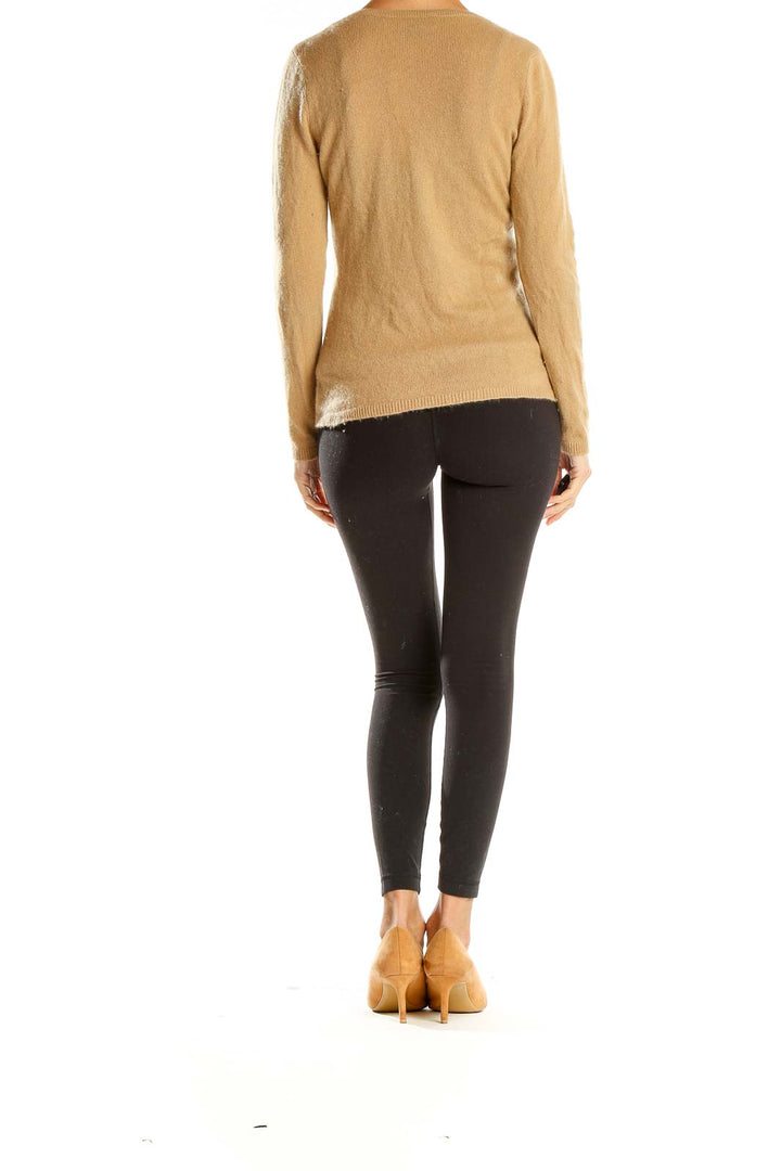 Beige Cashmere Casual Sweater