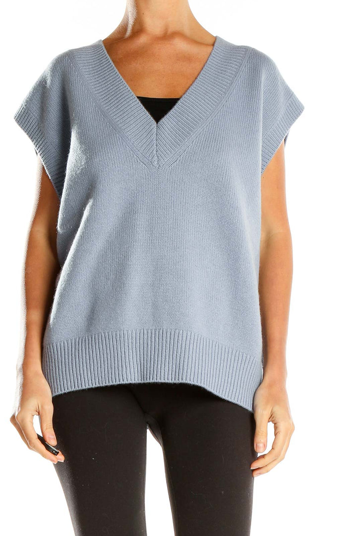 Blue Cashmere Sweater Vest