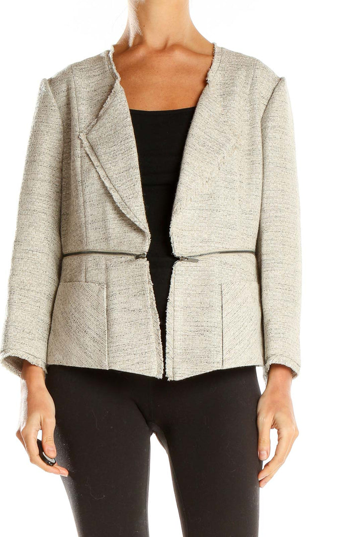 Beige Woven Jacket