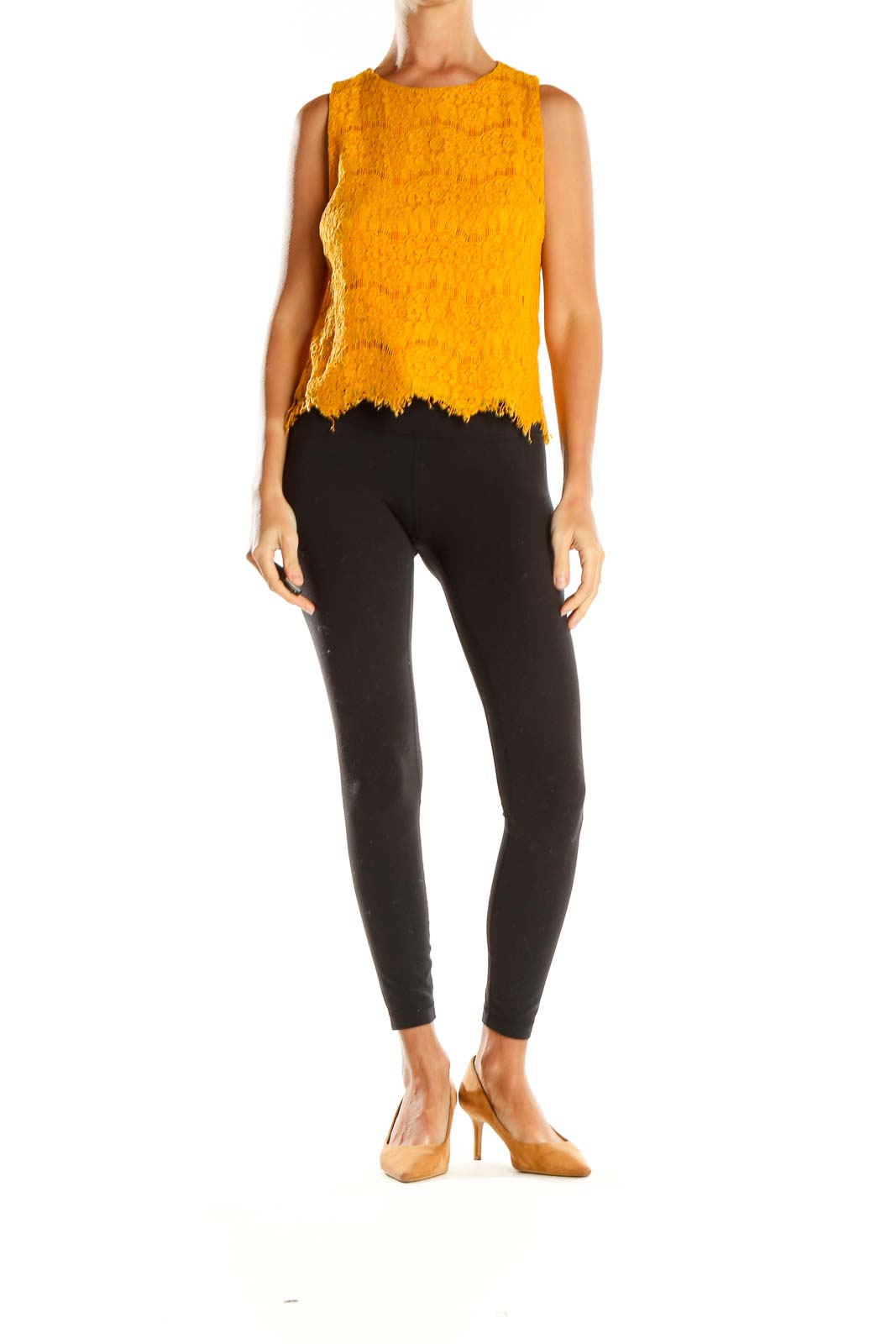 Yellow Lace Chic Top