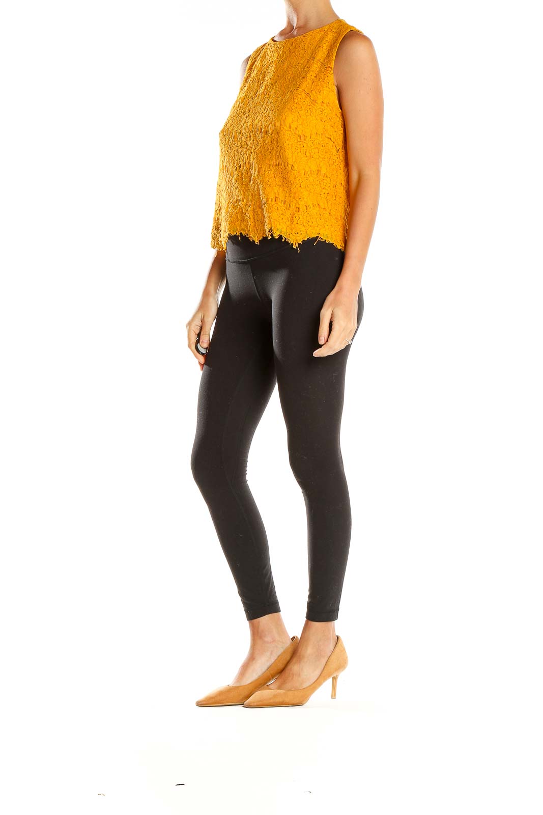 Yellow Lace Chic Top