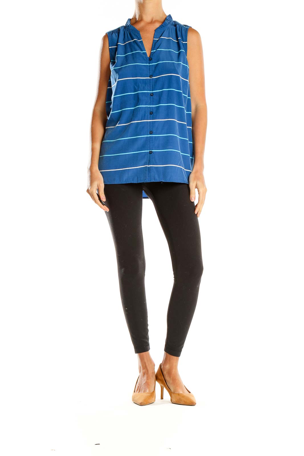 Blue Striped Top