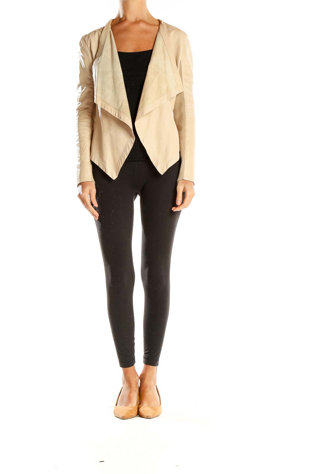 Beige Fitted Jacket