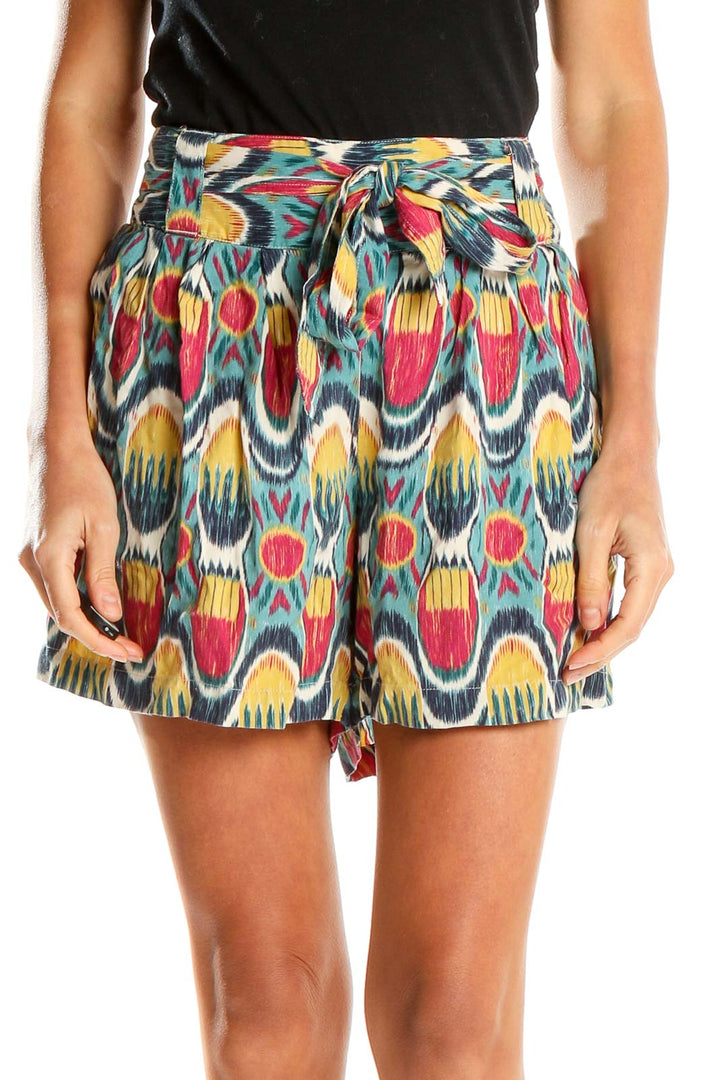 Multicolor Printed Bohemian Shorts