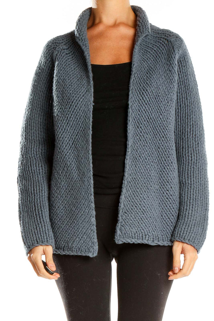 Gray Knitted Cardigan