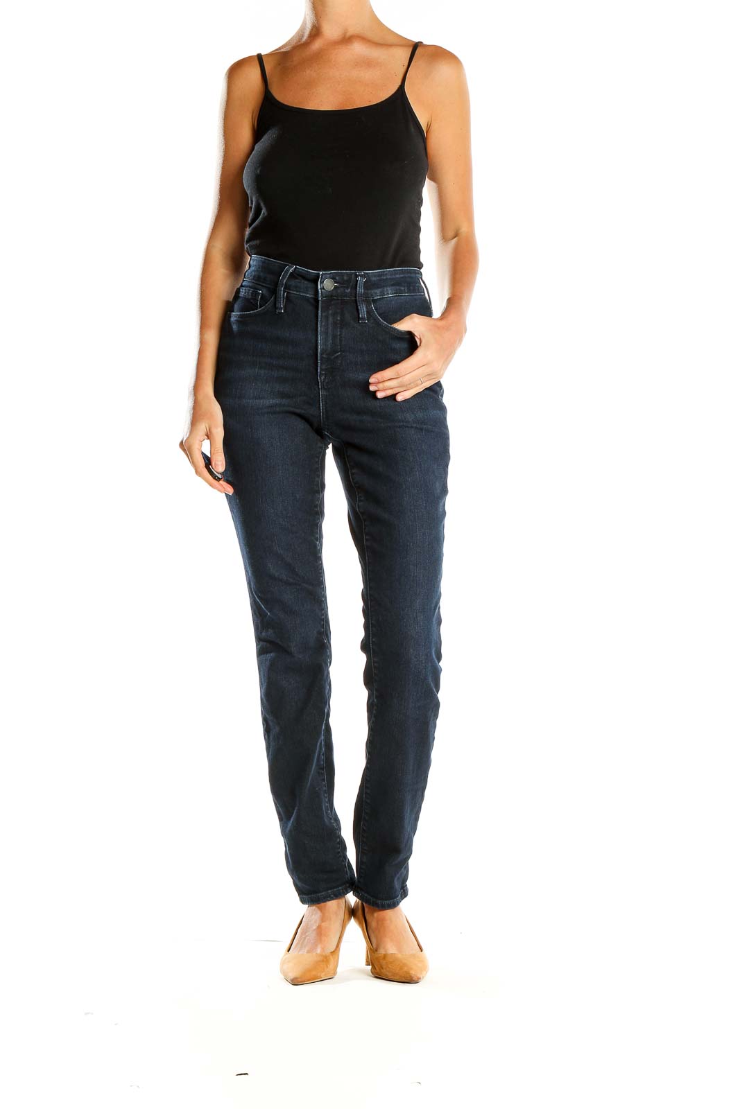 Blue High Waisted Skinny Jeans