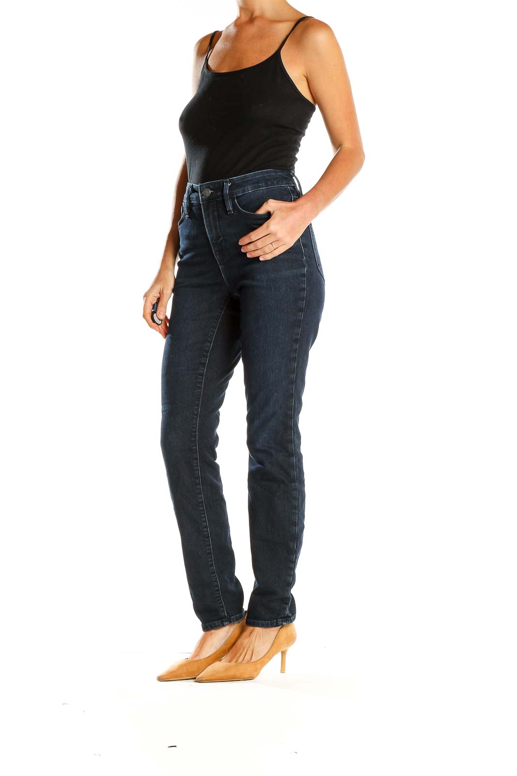 Blue High Waisted Skinny Jeans