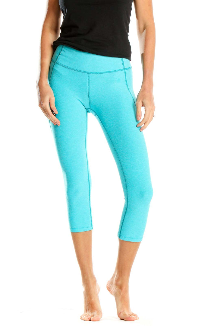 Blue Cropped Activewear Leggings