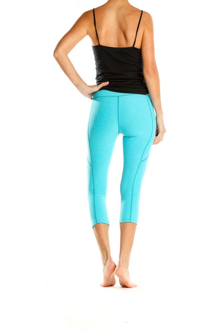 Blue Cropped Activewear Leggings