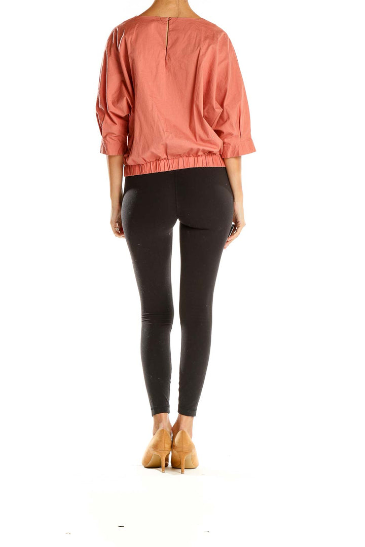 Pink Structured High Neck All Day Wear Blouse