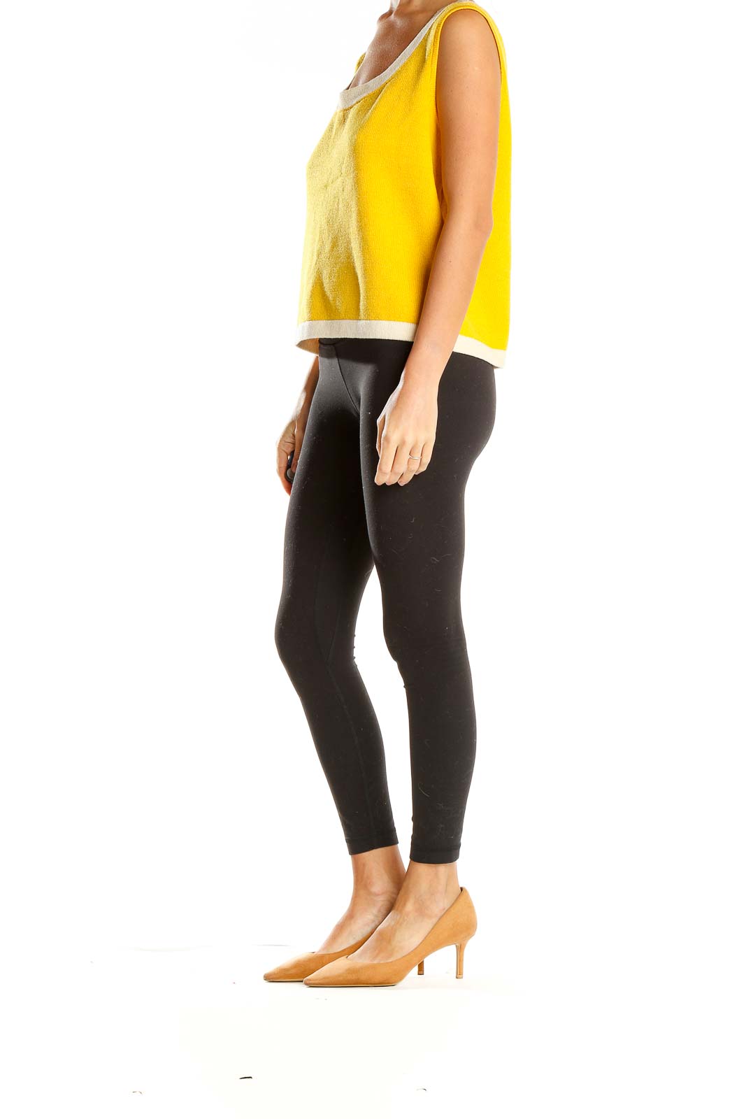 Yellow Woven Tank Top