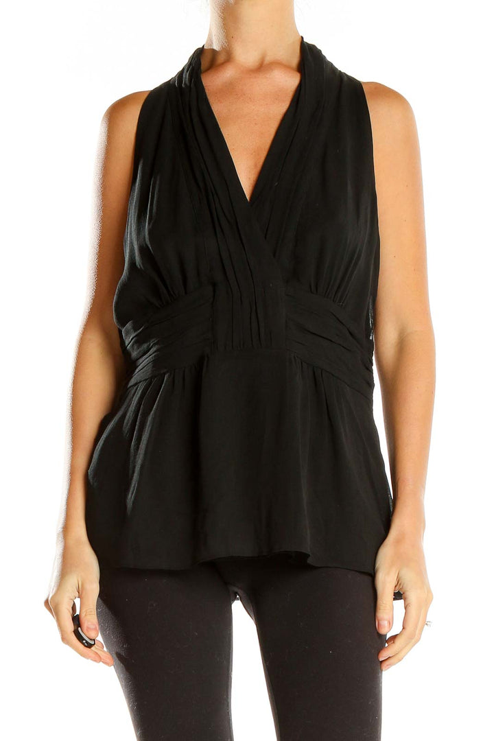 Black V Neck Top