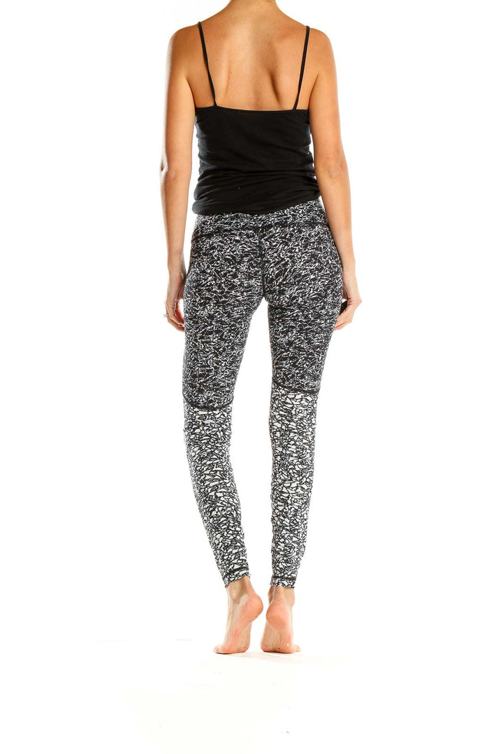 Black Printed Activewear Leggings