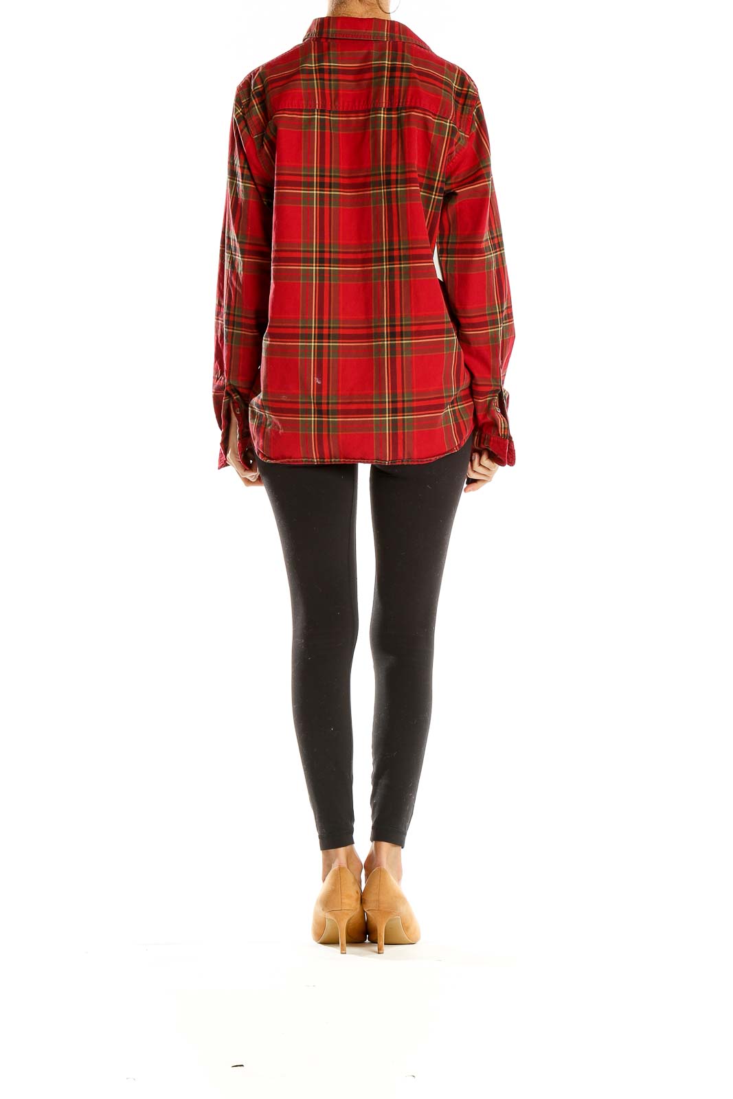 Red Plaid Casual Shirt