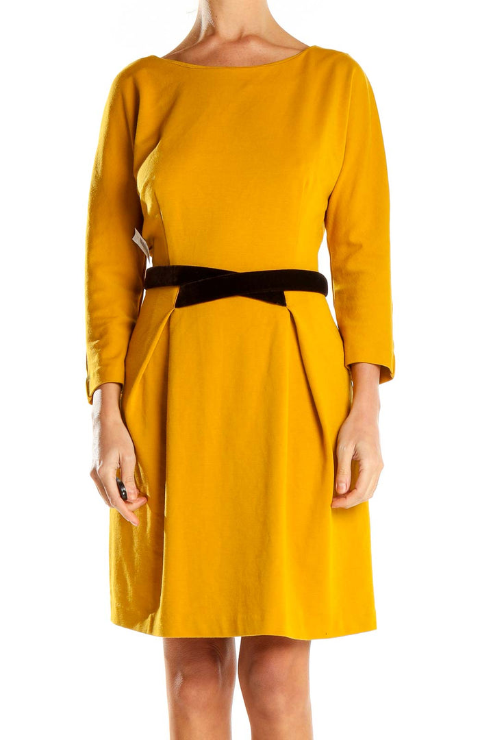 Yellow Fit & Flare Dress