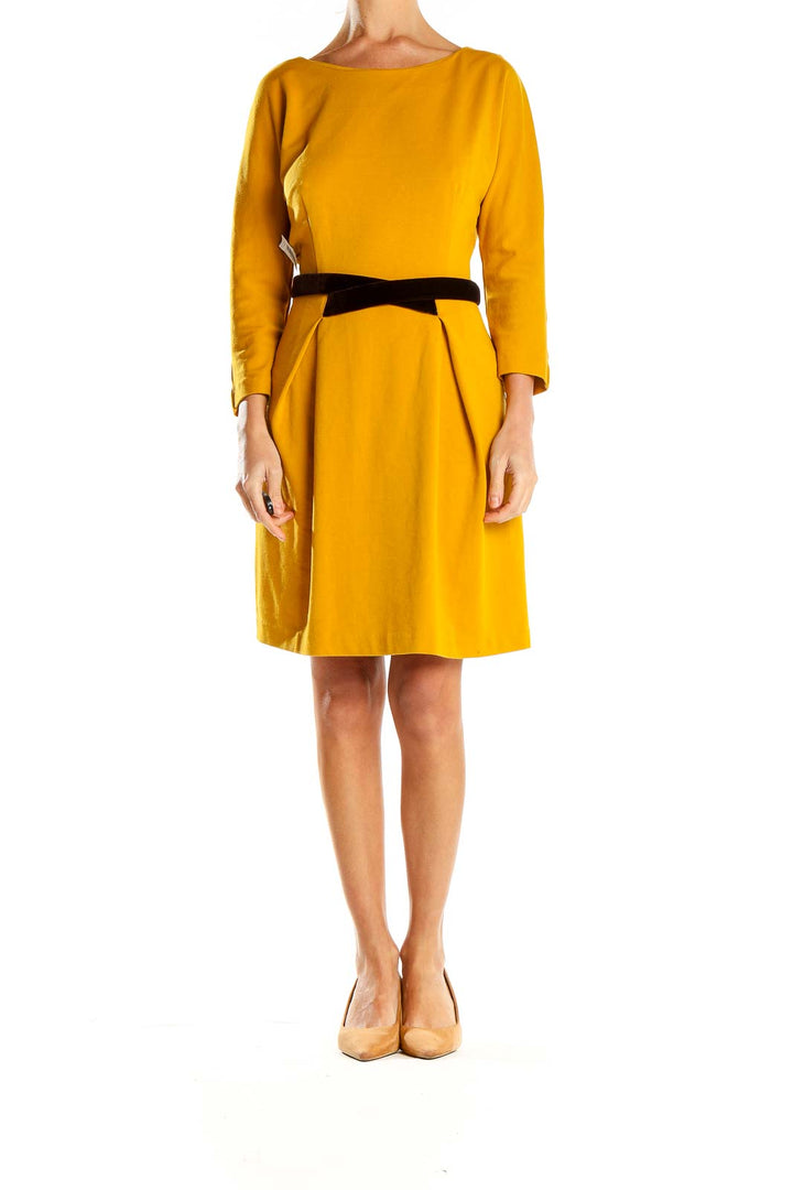 Yellow Fit & Flare Dress