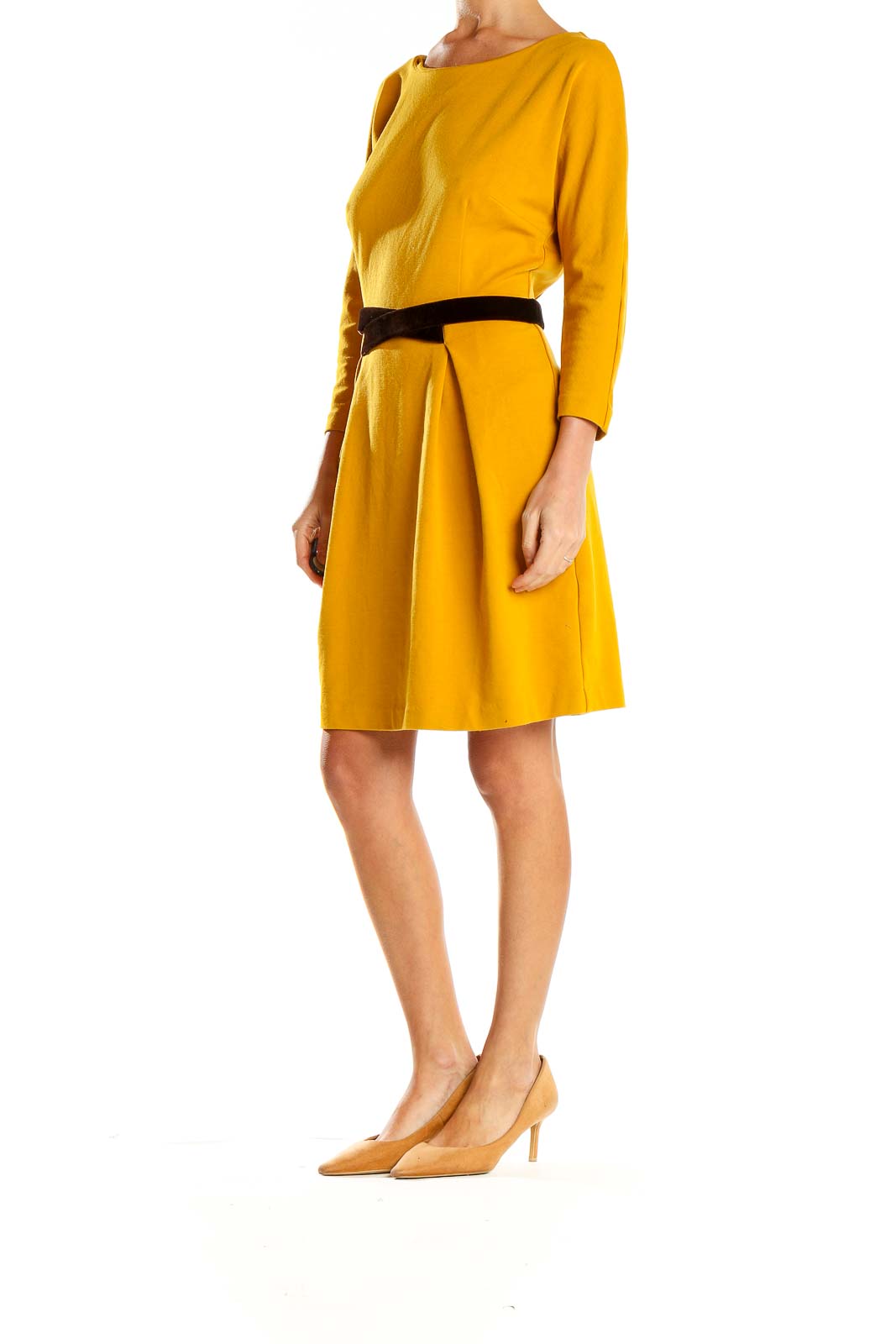 Yellow Fit & Flare Dress