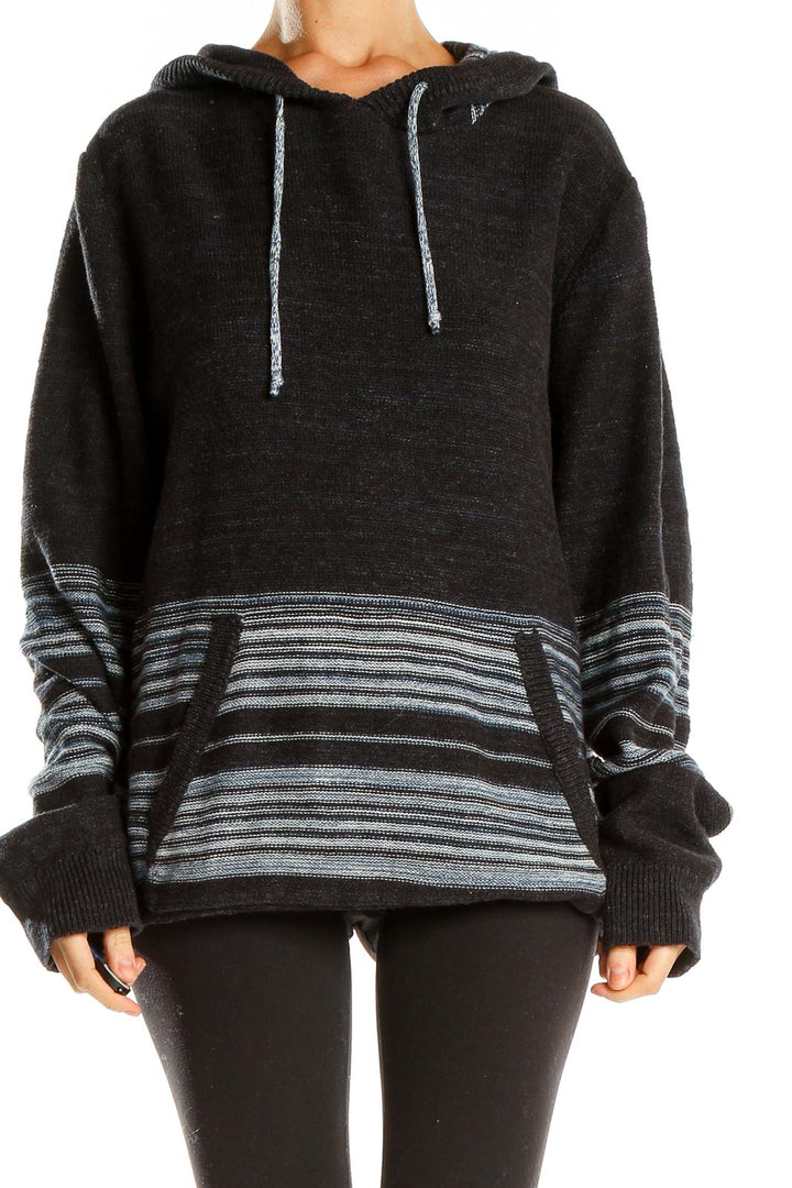 Gray Striped Sweatshirt