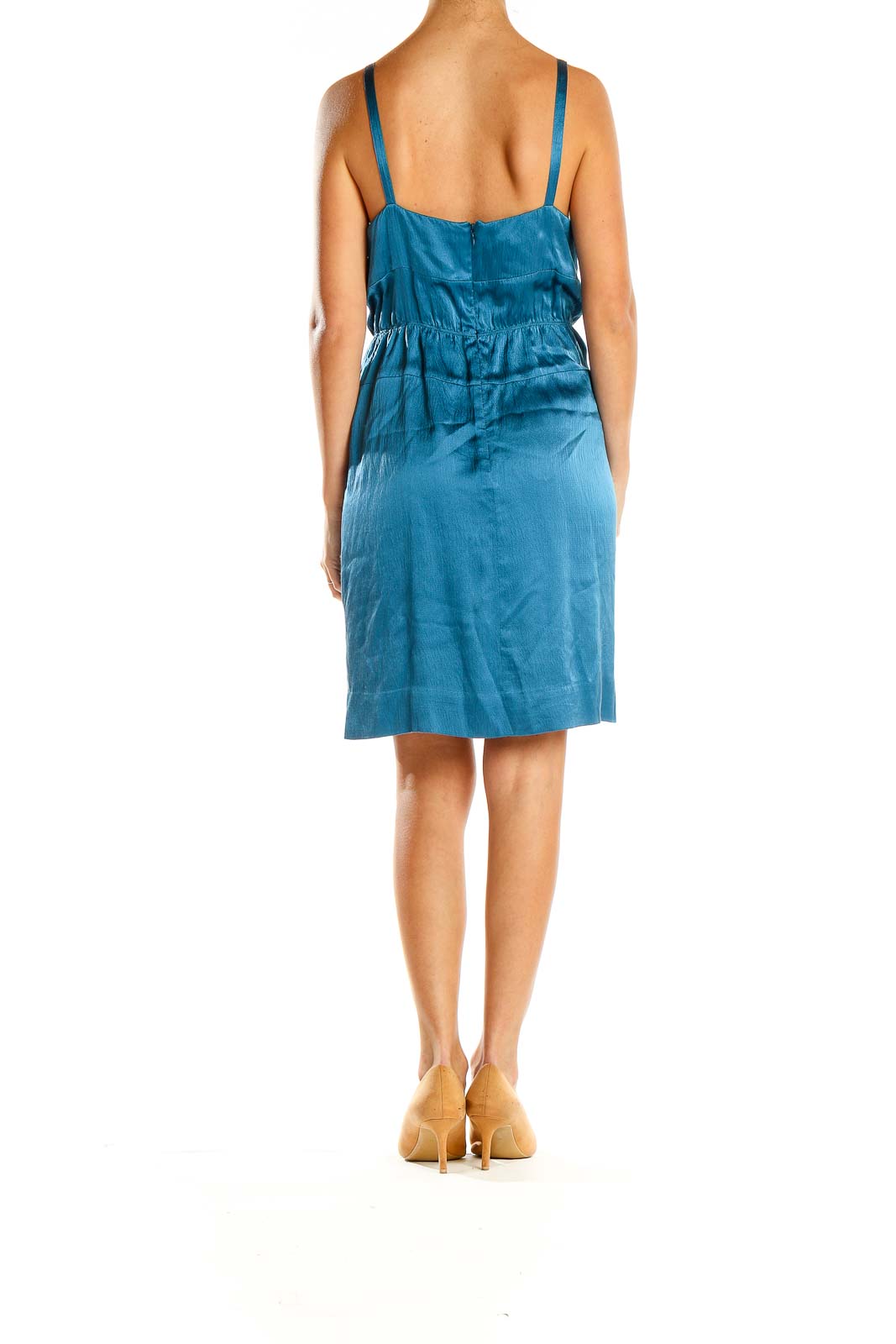 Teal Satin Slip Dress | J.Crew Teal Satin Slip Dress | J.Crew