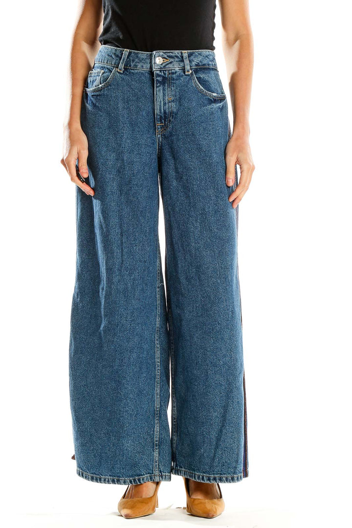 Blue Wide Leg Jeans