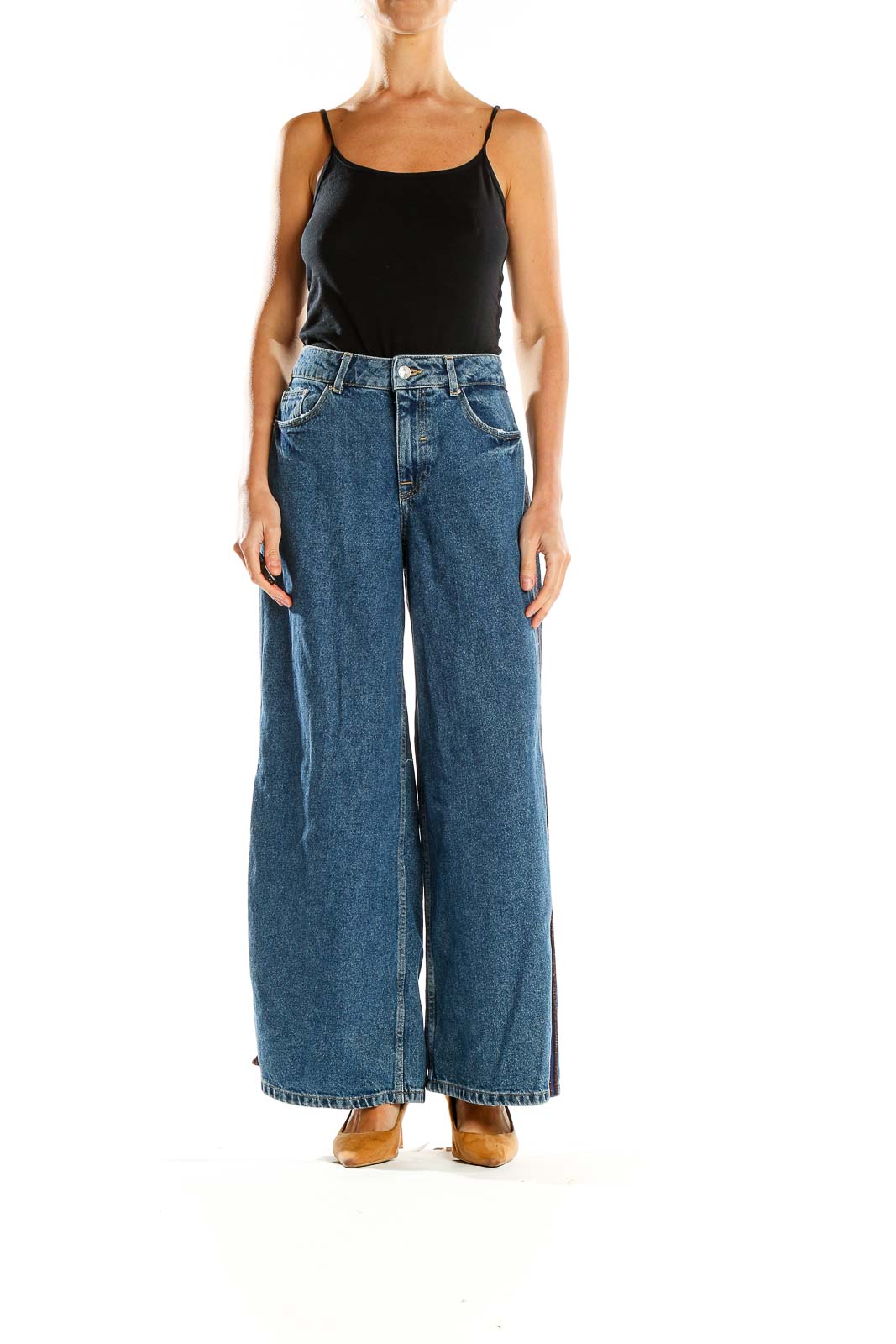 Blue Wide Leg Jeans