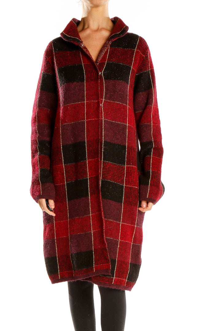 Red Tartan Plaid Coat