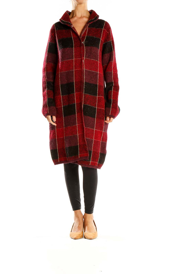 Red Tartan Plaid Coat