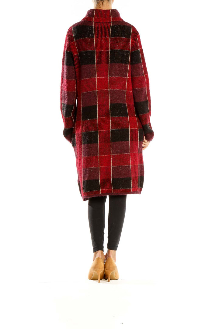 Red Tartan Plaid Coat