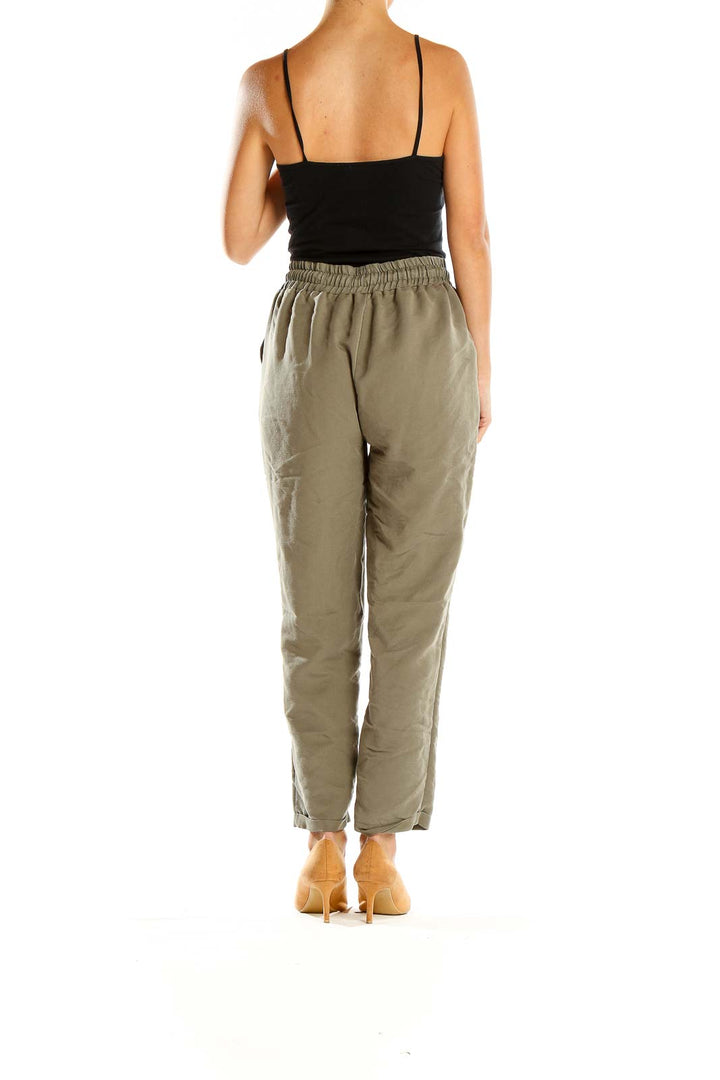 Green Relaxed Casual Pants