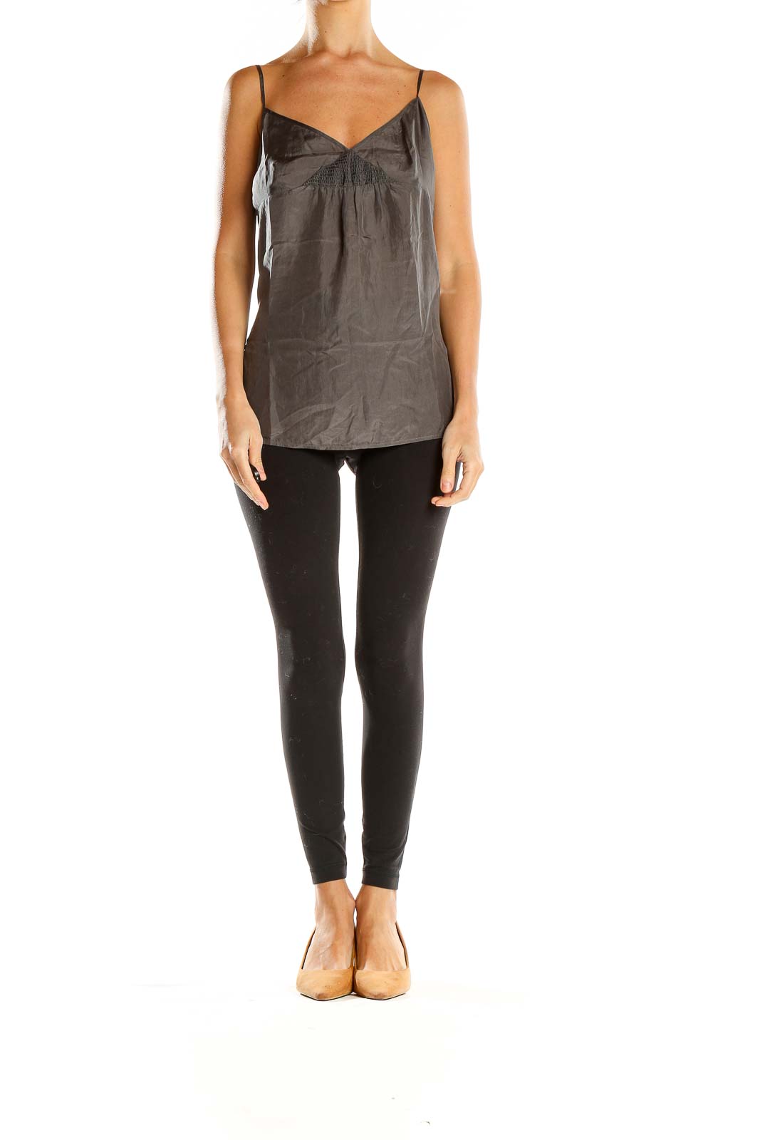 Gray Silk Tank Top