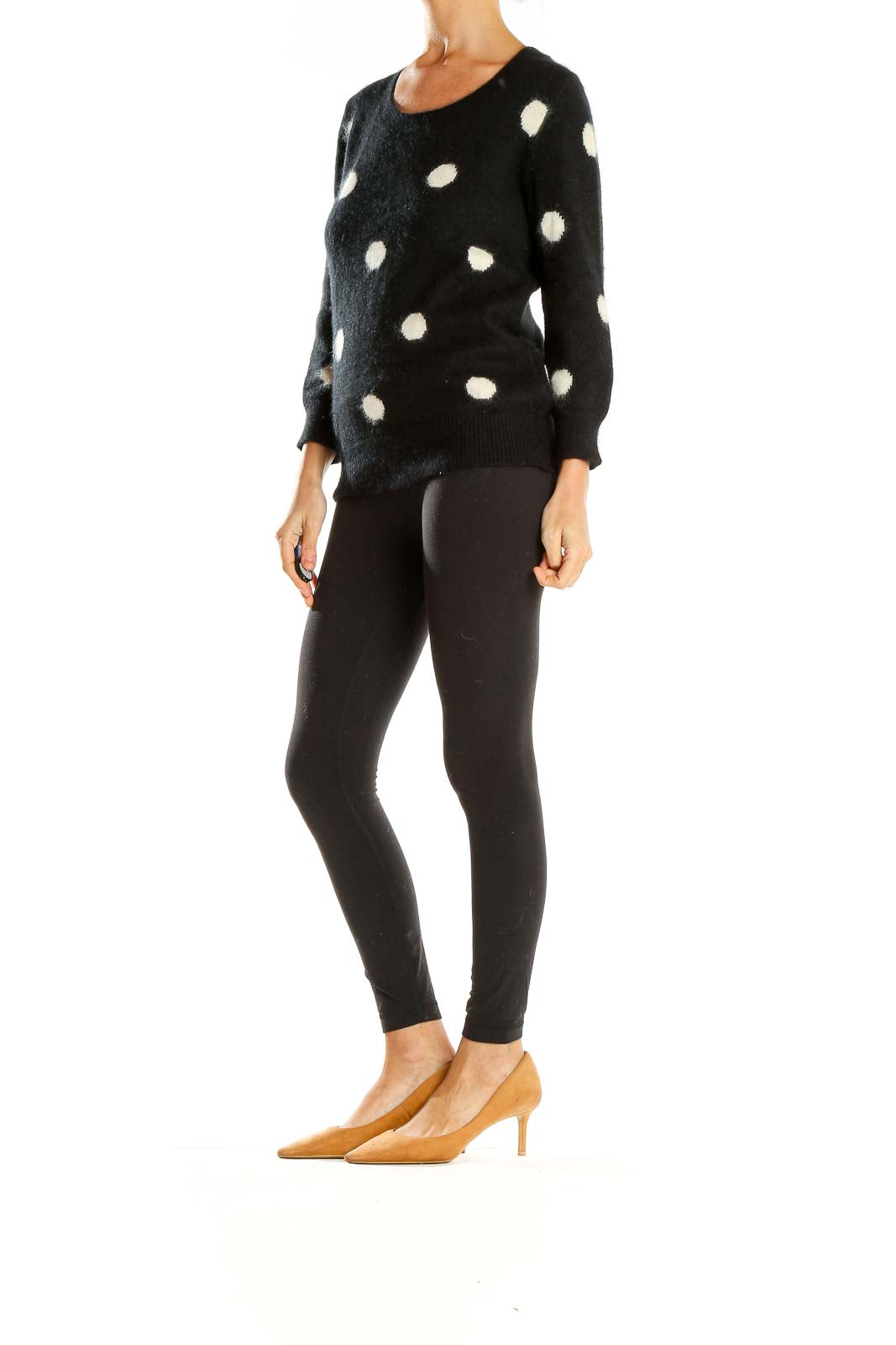 Black Polka Dot Sweater