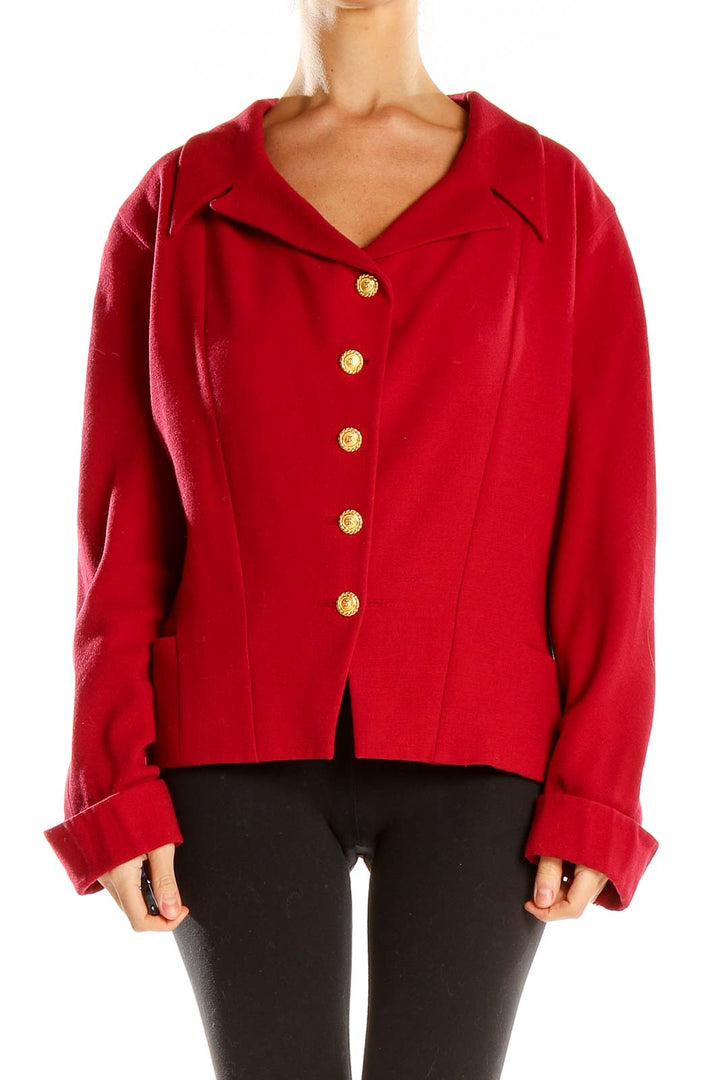 Red Vintage Designer Blazer