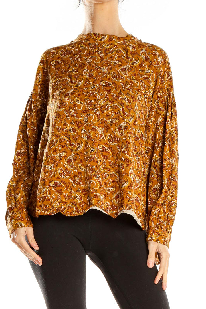 Orange Paisley Shirt