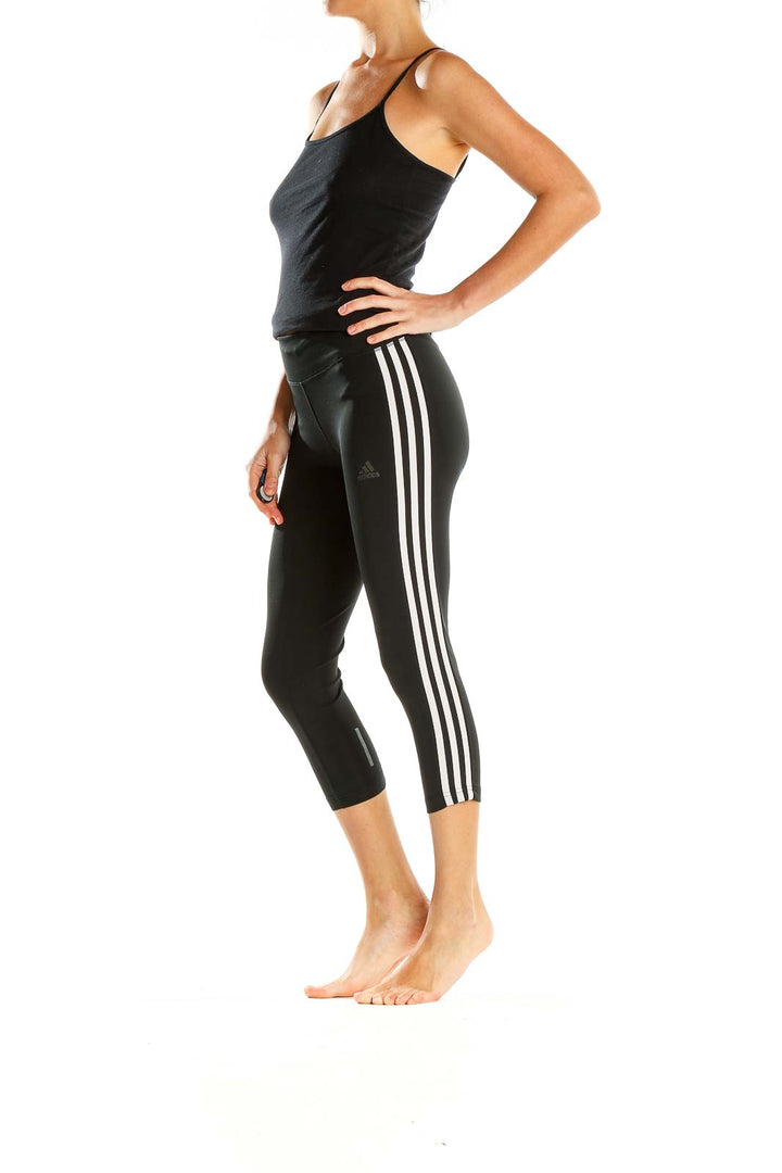 Black Cropped Activewear Leggings