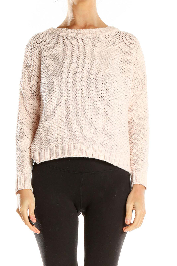 Pink Casual Sweater