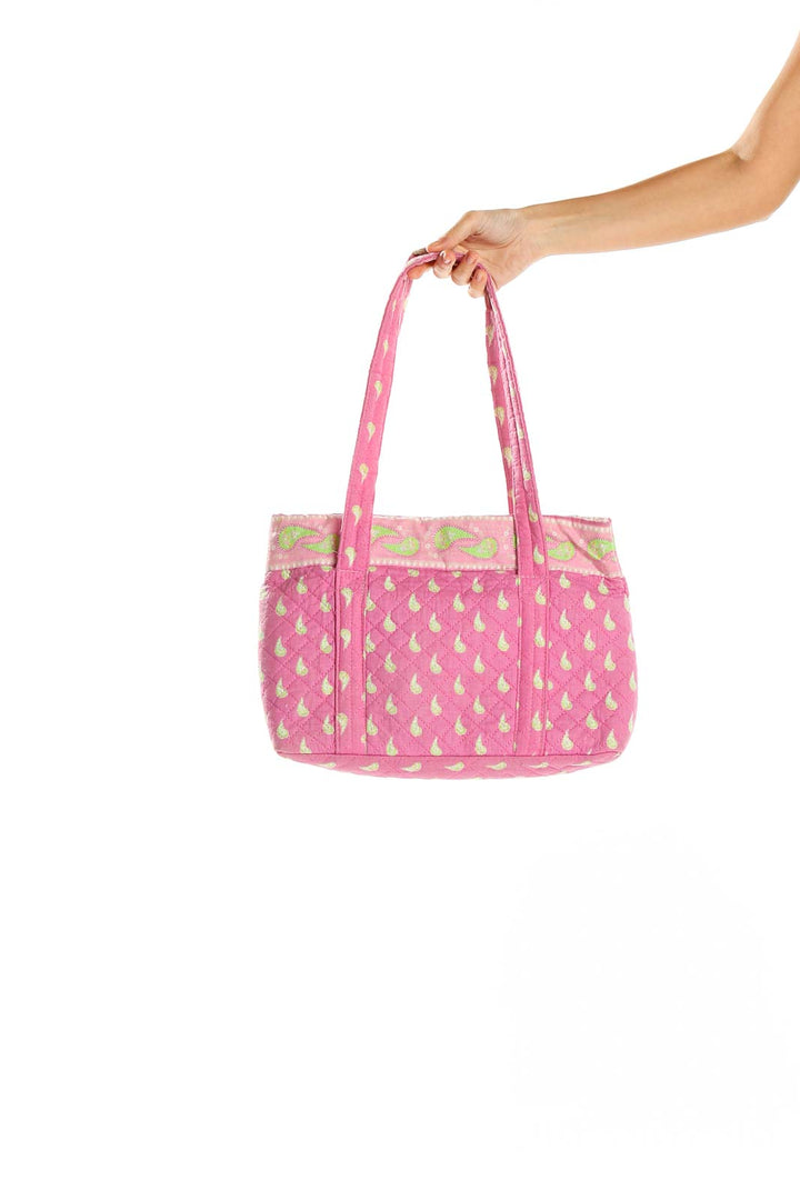 Pink Paisley Quilted Tote Bag