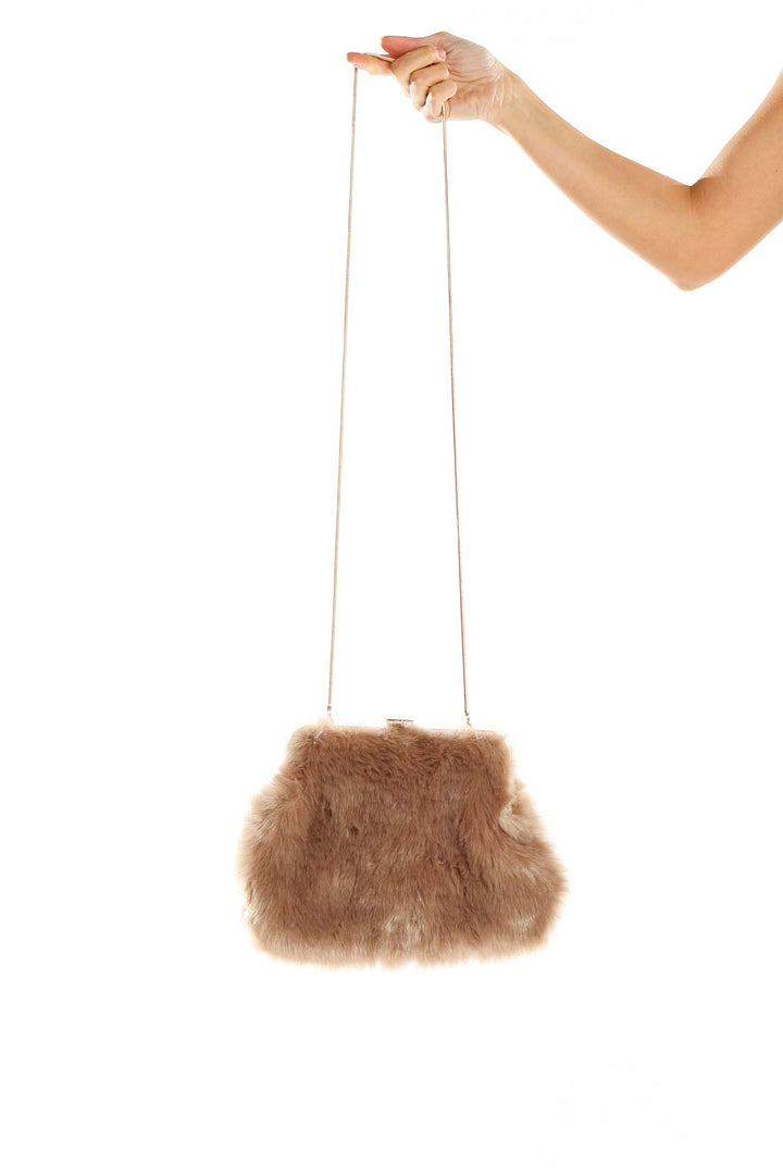 Brown Furry Crossbody Bag