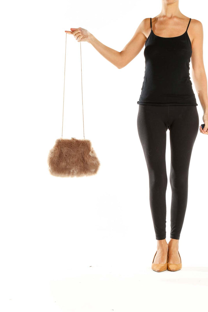 Brown Furry Crossbody Bag