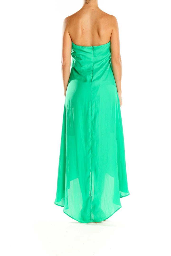 Green Strapless High Low Dress