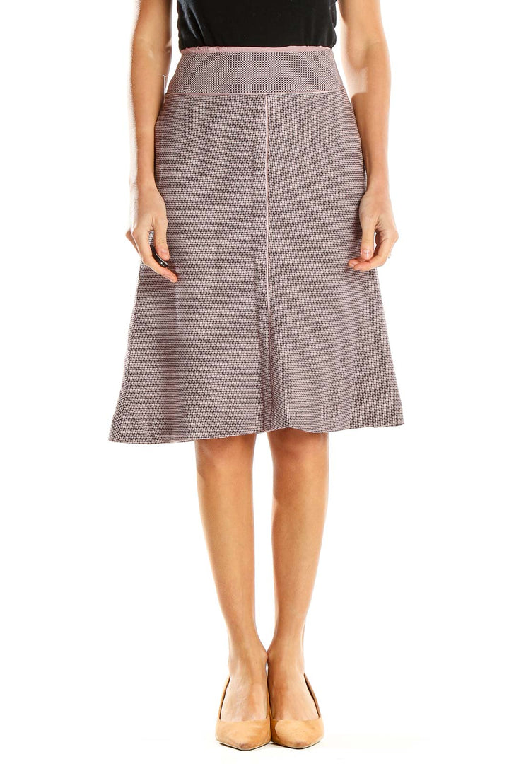 Pink Woven Classic A-Line Skirt