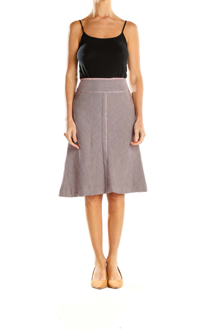 Pink Woven Classic A-Line Skirt