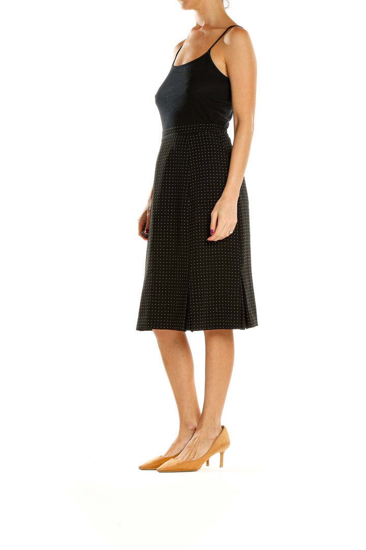 Black Polka Dot Classic A-Line Skirt